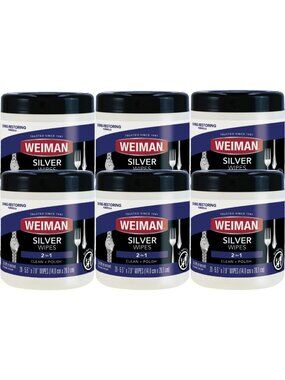 Jewelry Cleaning Wipes - Silver Polisher & Cleaner - 6 Pack for Sterling Silver